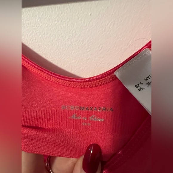 BCBGMAXAZRIA Pink Scoop-neck sleeveless Bodysuit XS Small - Picture 5 of 6